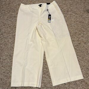 Lane Bryant cream the Lena curvy fit wide leg trouser size 20 short